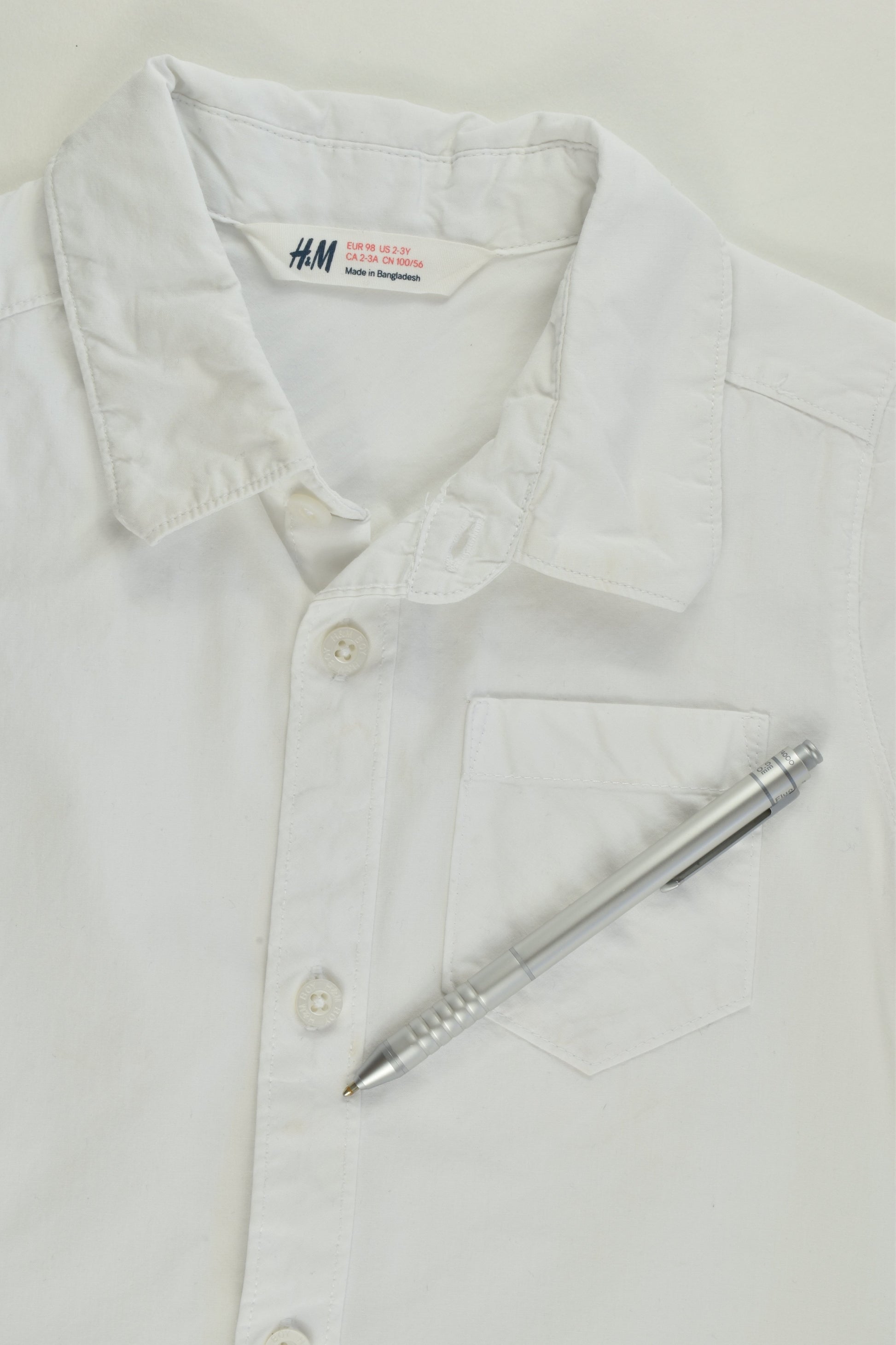 H&M Size 3 (98 cm) White Shirt