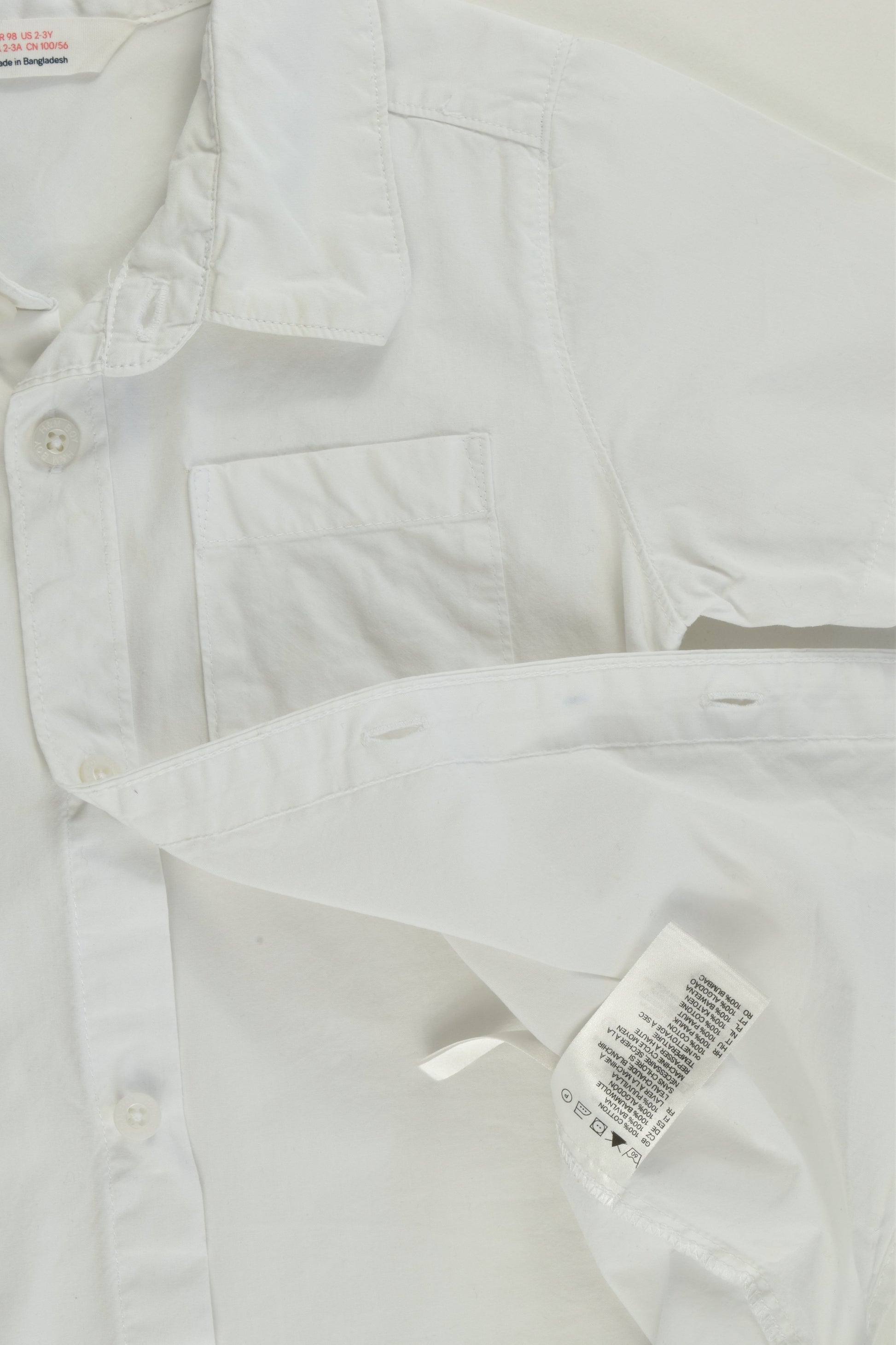 H&M Size 3 (98 cm) White Shirt