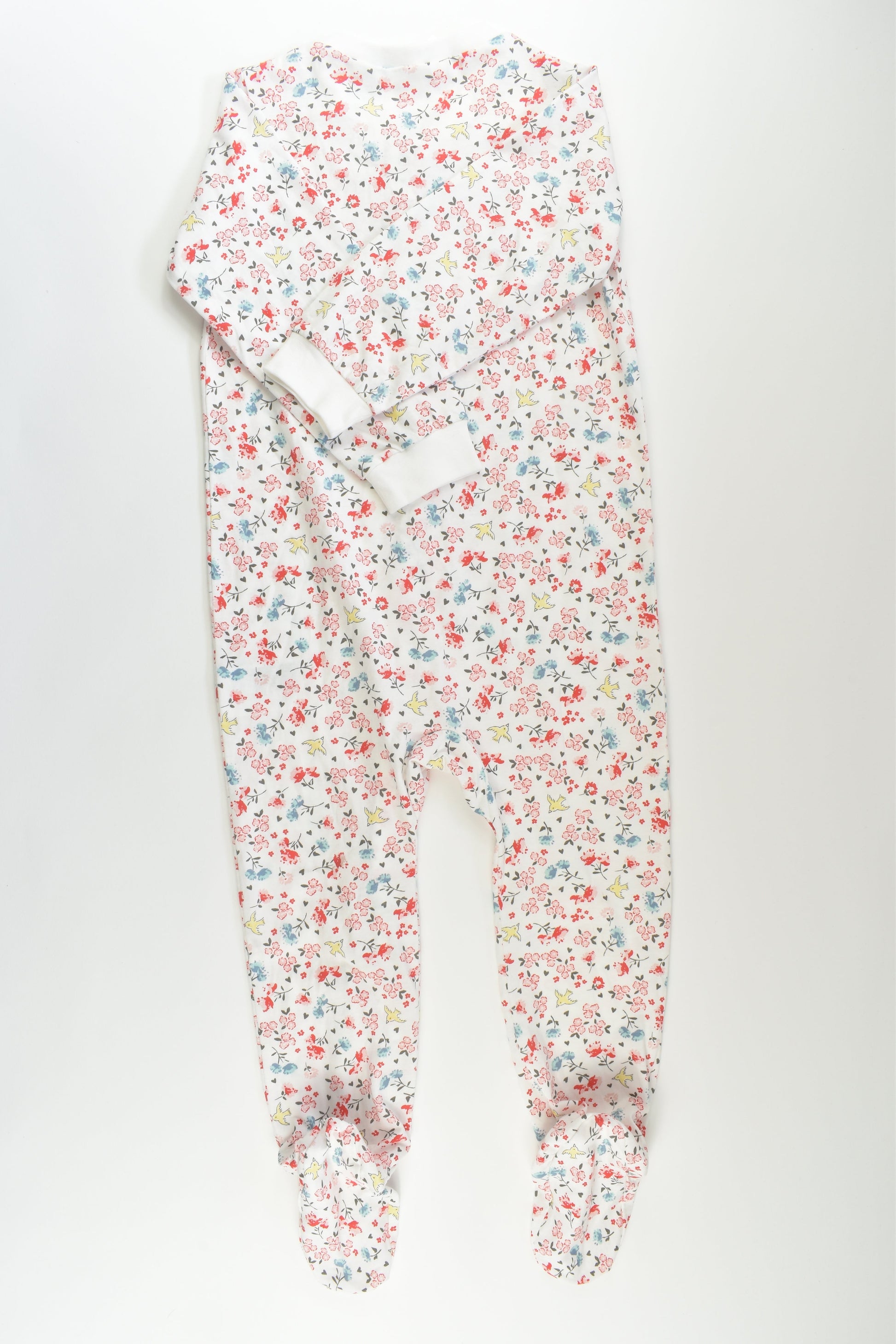 H&M Size 3 Floral Footed Romper