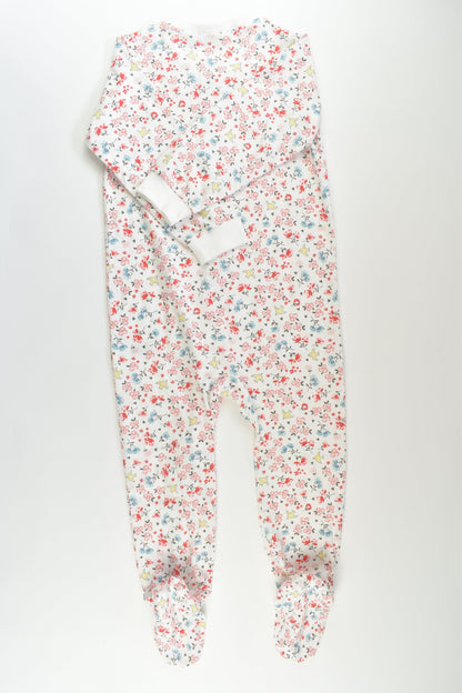 H&M Size 3 Floral Footed Romper