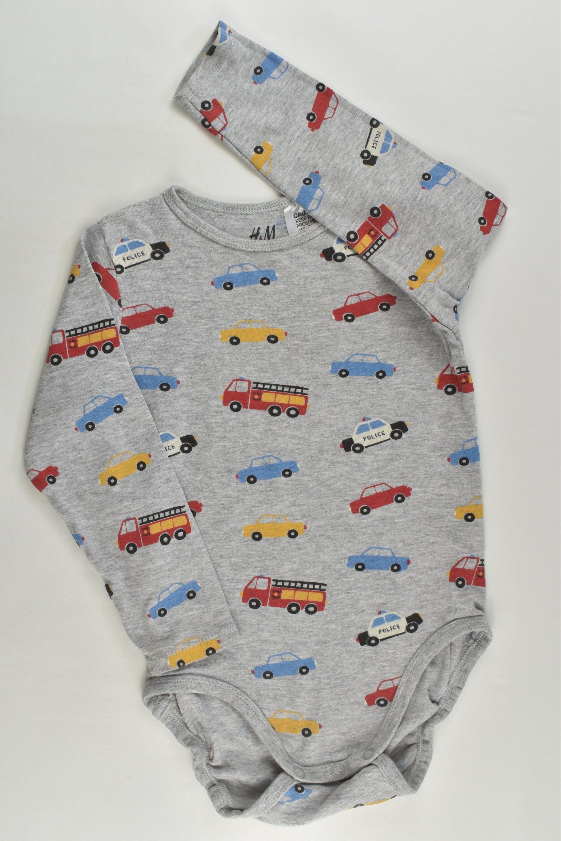 H&M Size 3 Organic Vehicles Bodysuit