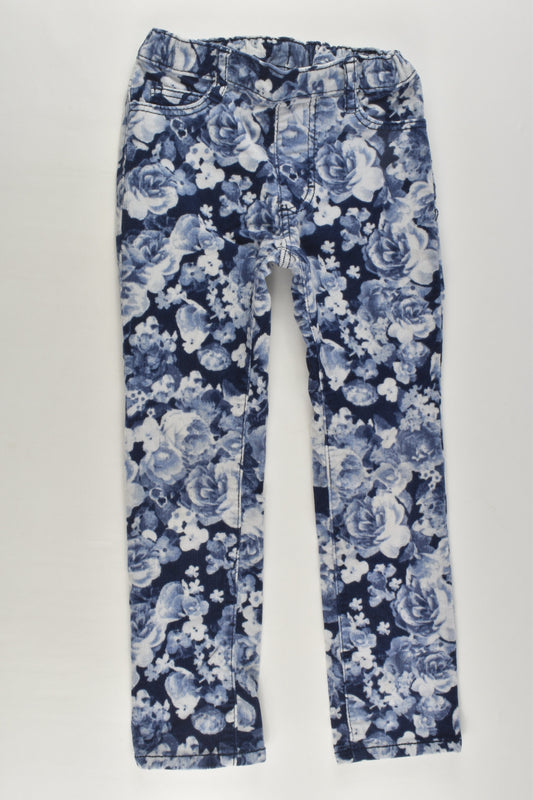H&M Size 4 Roses Stretchy Cord Pants