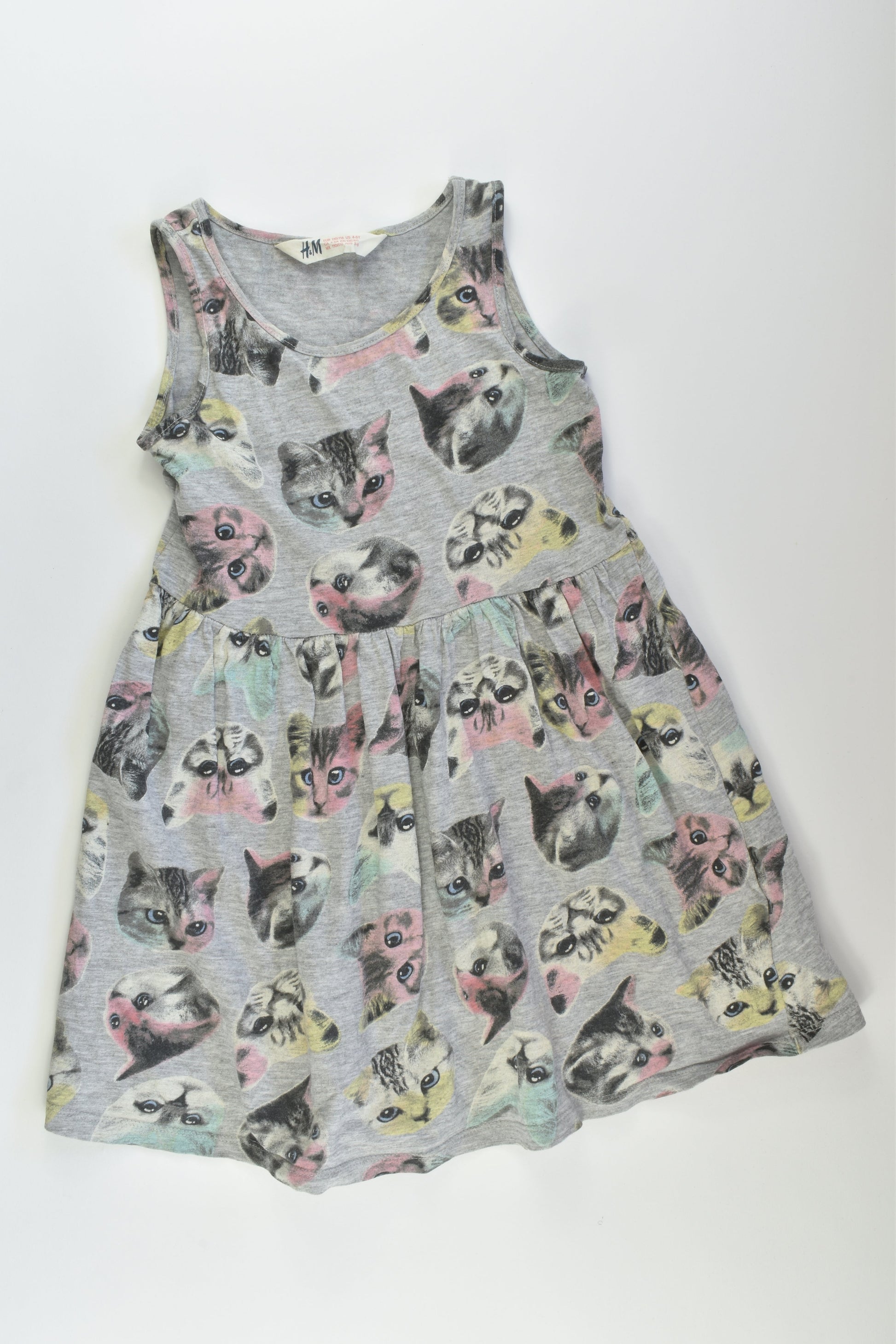 Jersey Dress H And M Kids Clothing H&M Size 5-6 Kitten Dress