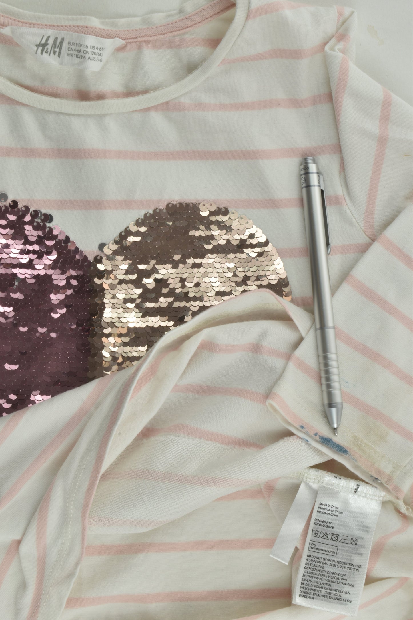 H&M Size 5-6 Reversible Sequins Top