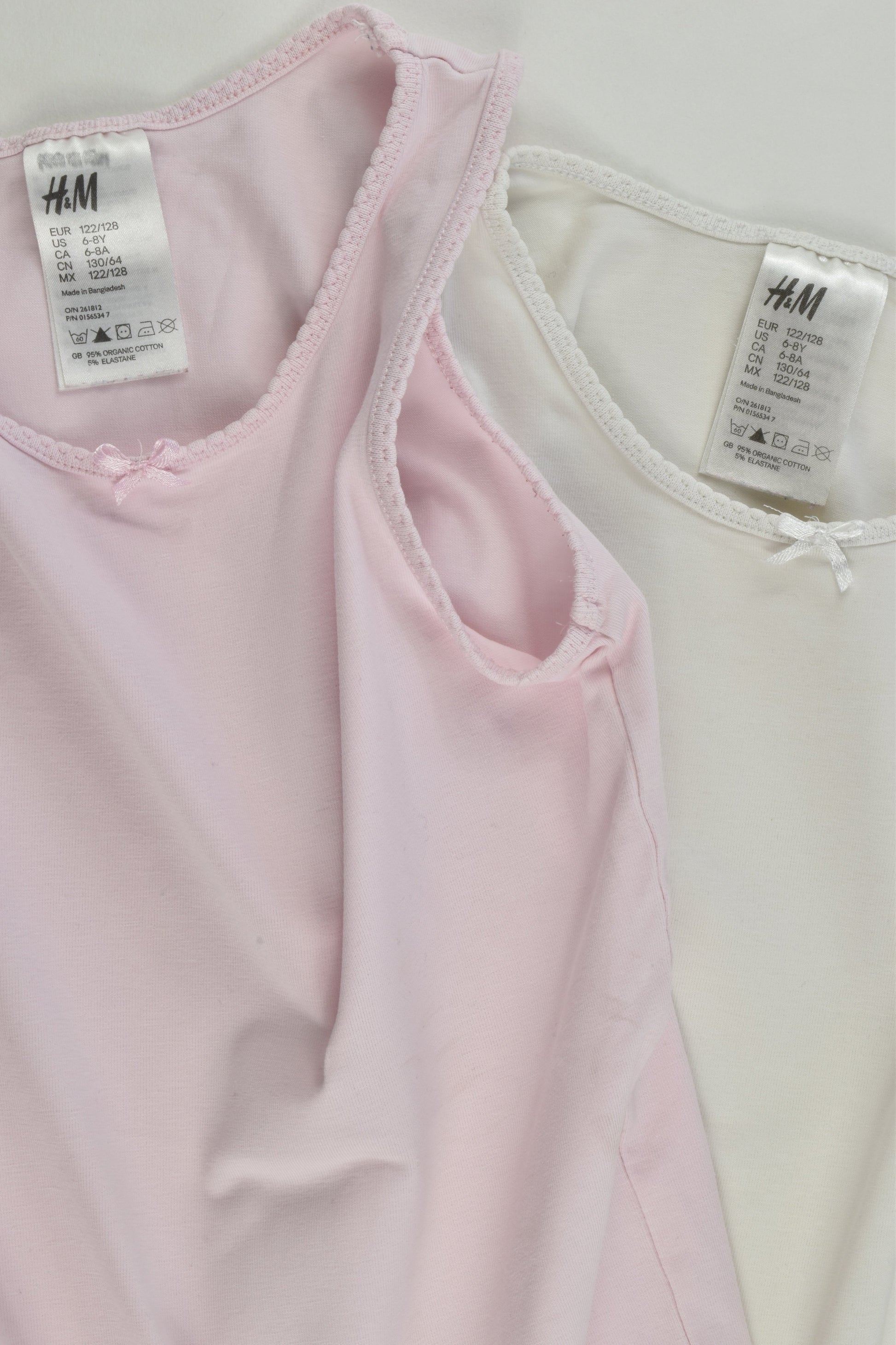 H&M Size 6-8 (122/128 cm) Singlet x2