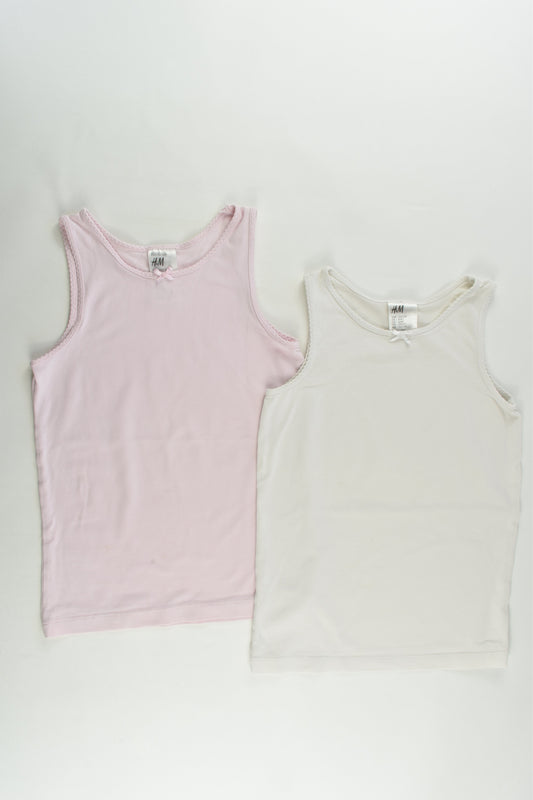 H&M Size 6-8 (122/128 cm) Singlet x2
