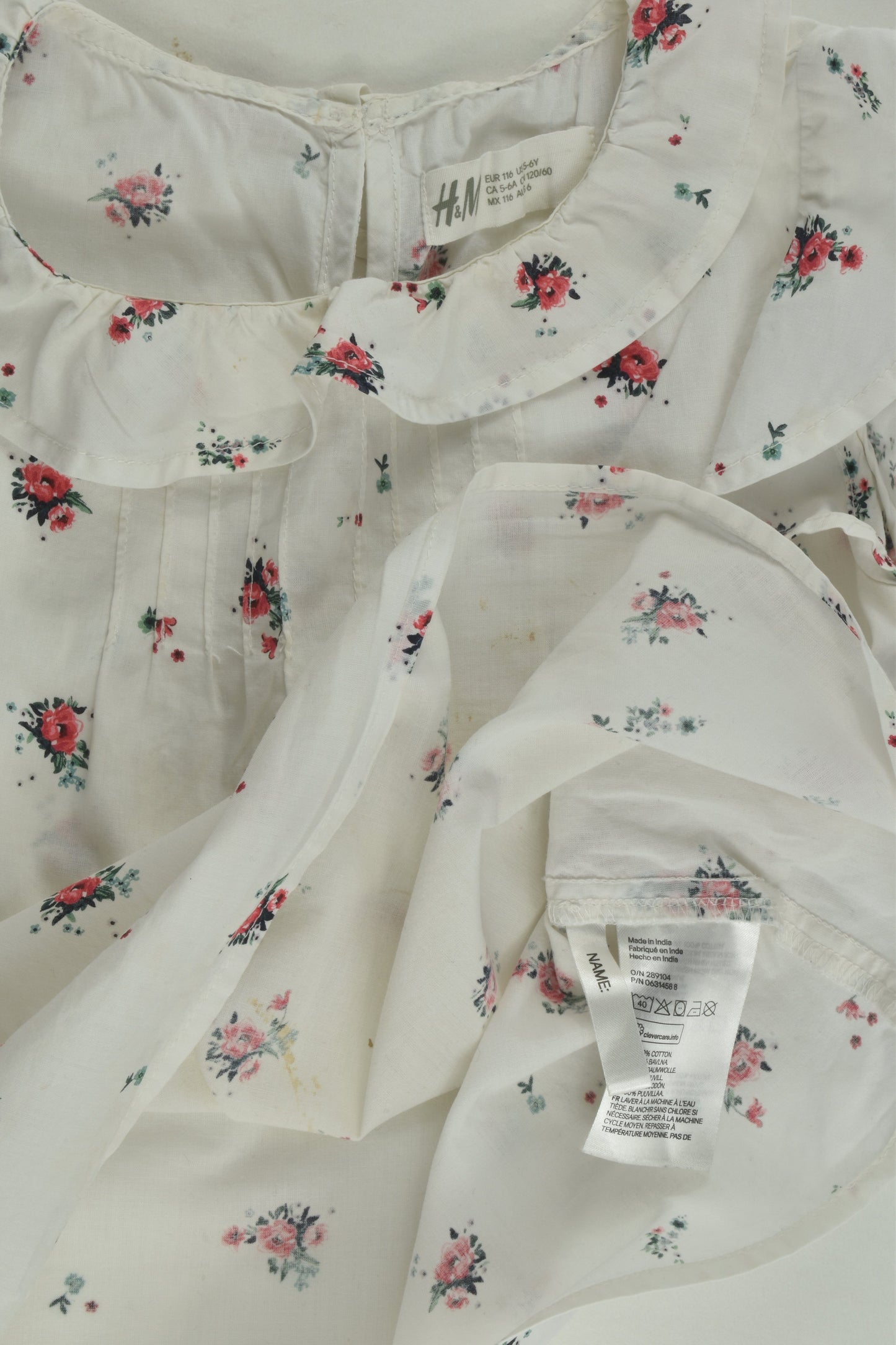 H&M Size 6 Floral Blouse