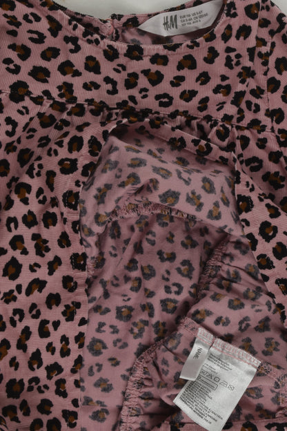H&M Size 6 Leopard Print Cord Dress