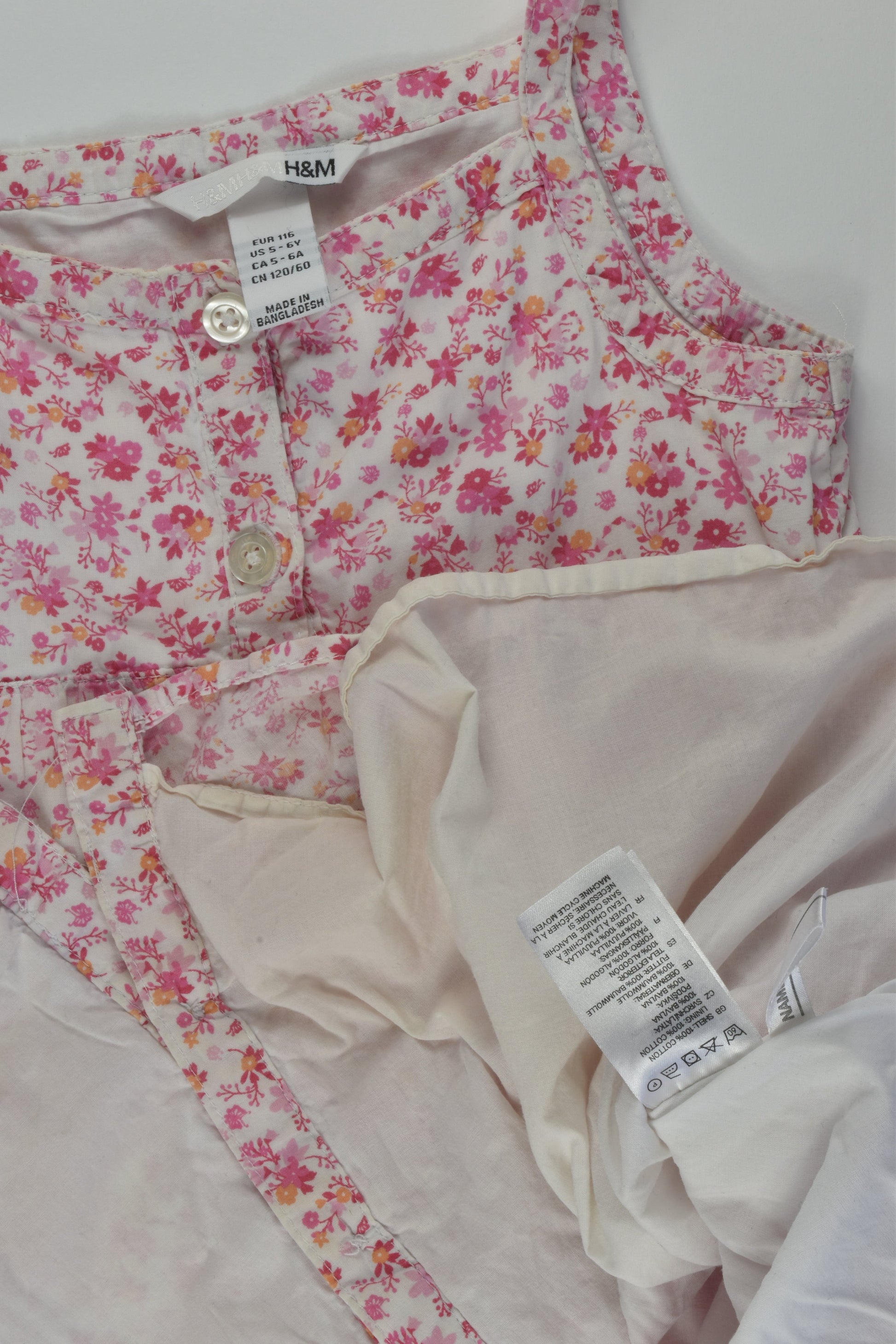 H&M Size 6 Lined Floral Dress