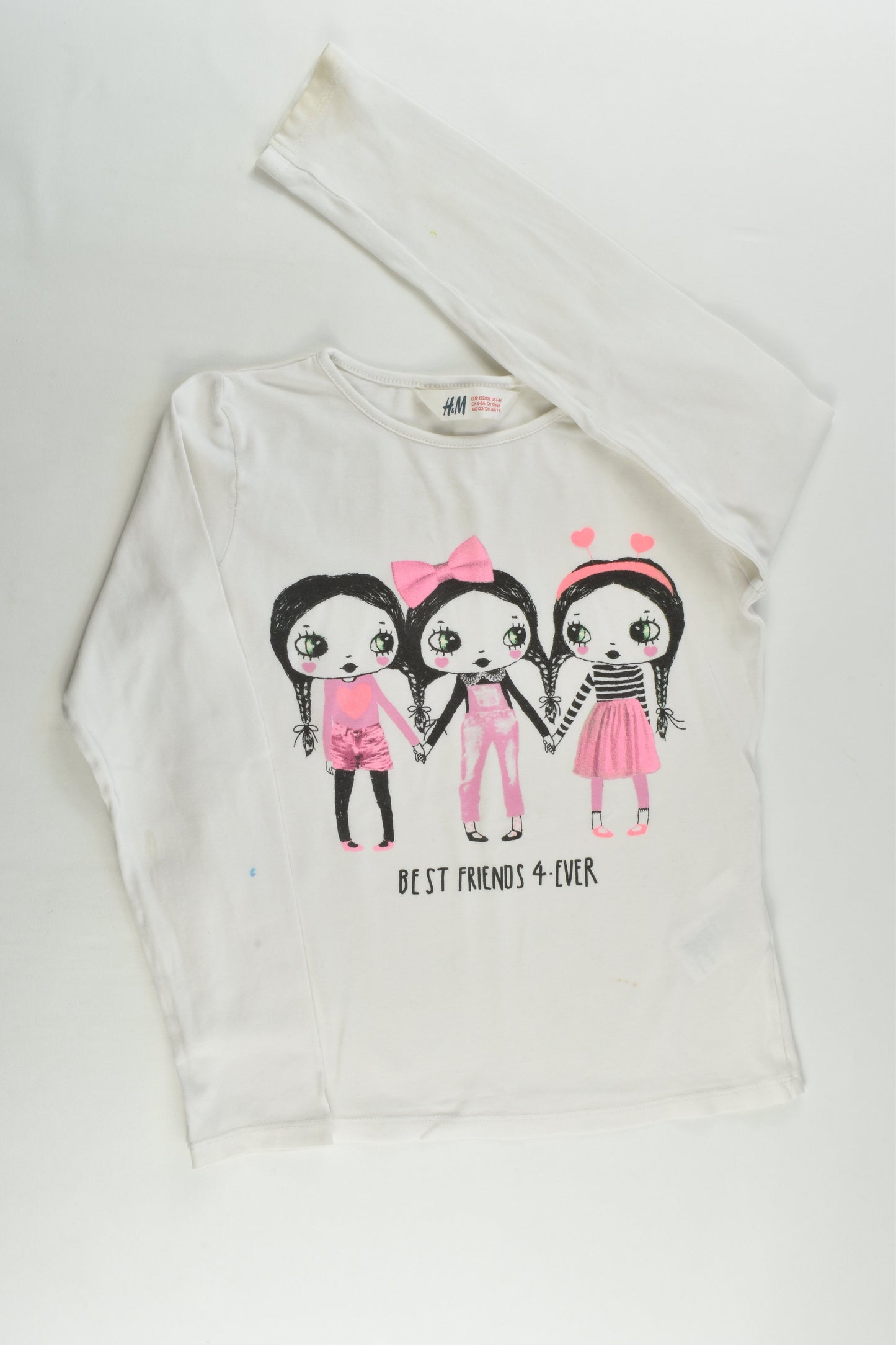 H&M Size 7-8 (122/128 cm) 'Best Friend 4-ever' Top