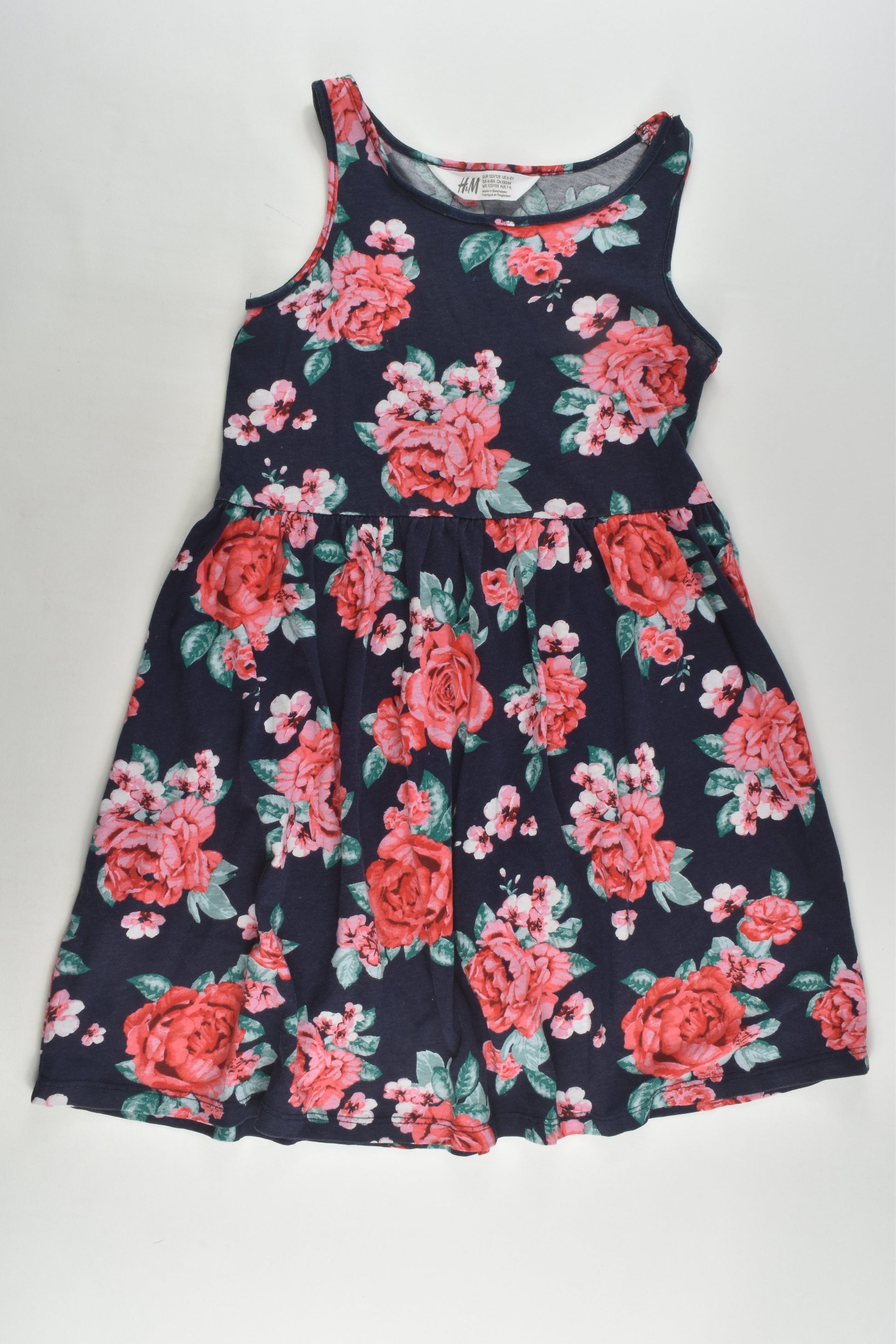 H&M Size 7-8 (122/128 cm) Roses Dress
