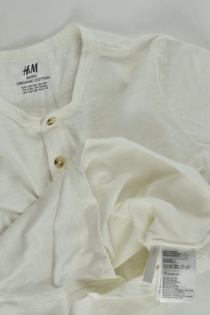 H&M Size 7-8 Organic Button Front Top