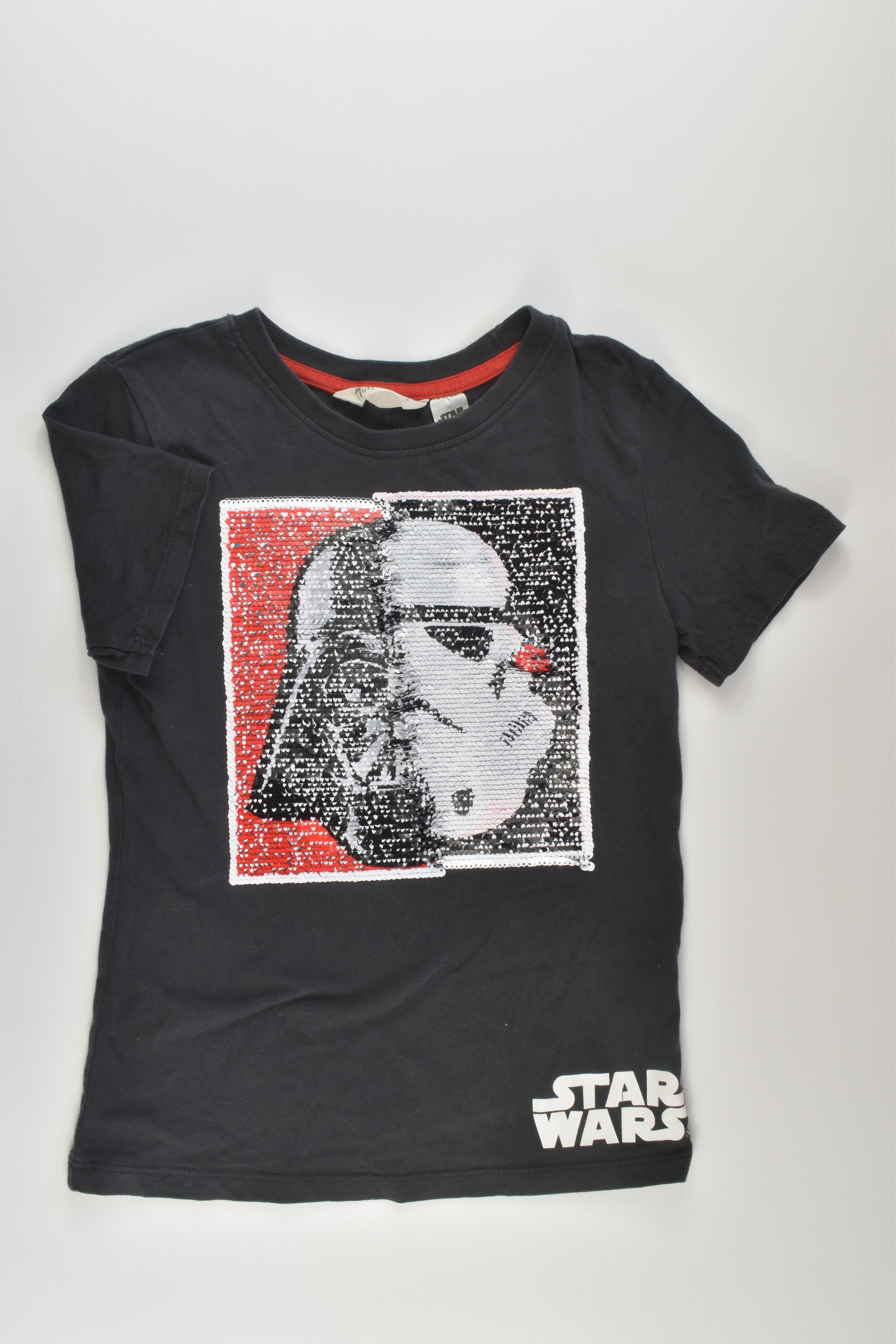 H M Size 7 8 Reversible Sequins Star Wars T shirt MiniMe