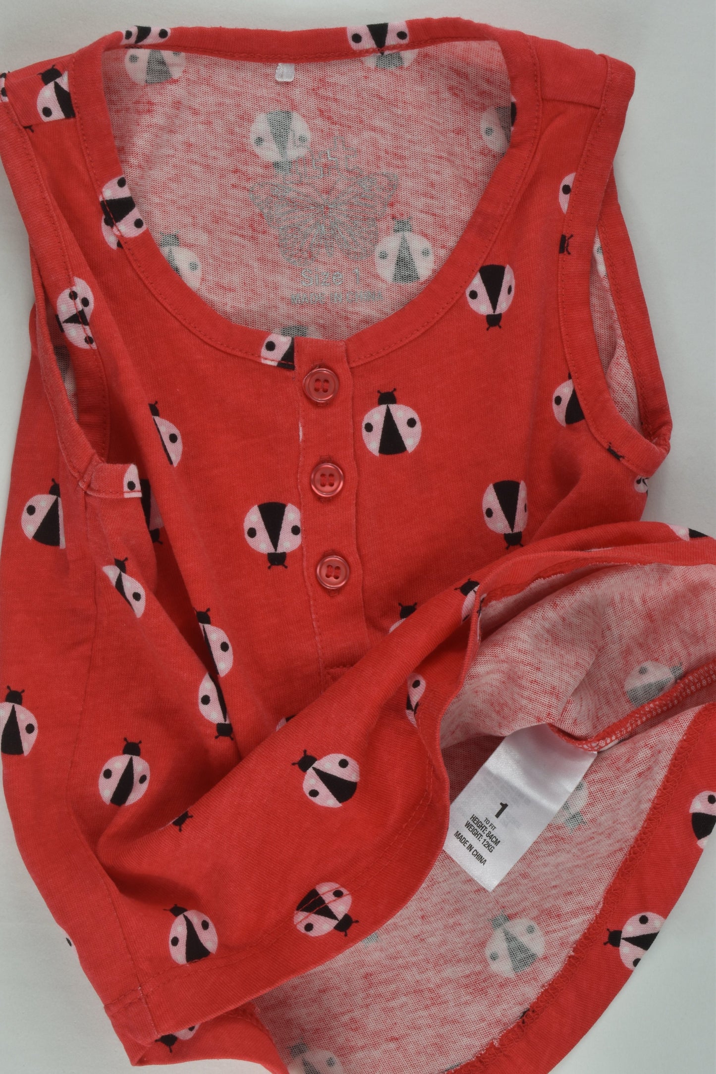 H&T Size 1 Ladybugs Tank Top