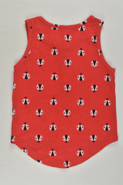 H&T Size 1 Ladybugs Tank Top