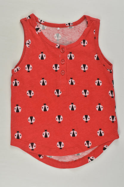 H&T Size 1 Ladybugs Tank Top