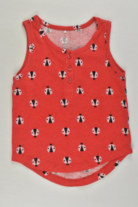 H&T Size 1 Ladybugs Tank Top