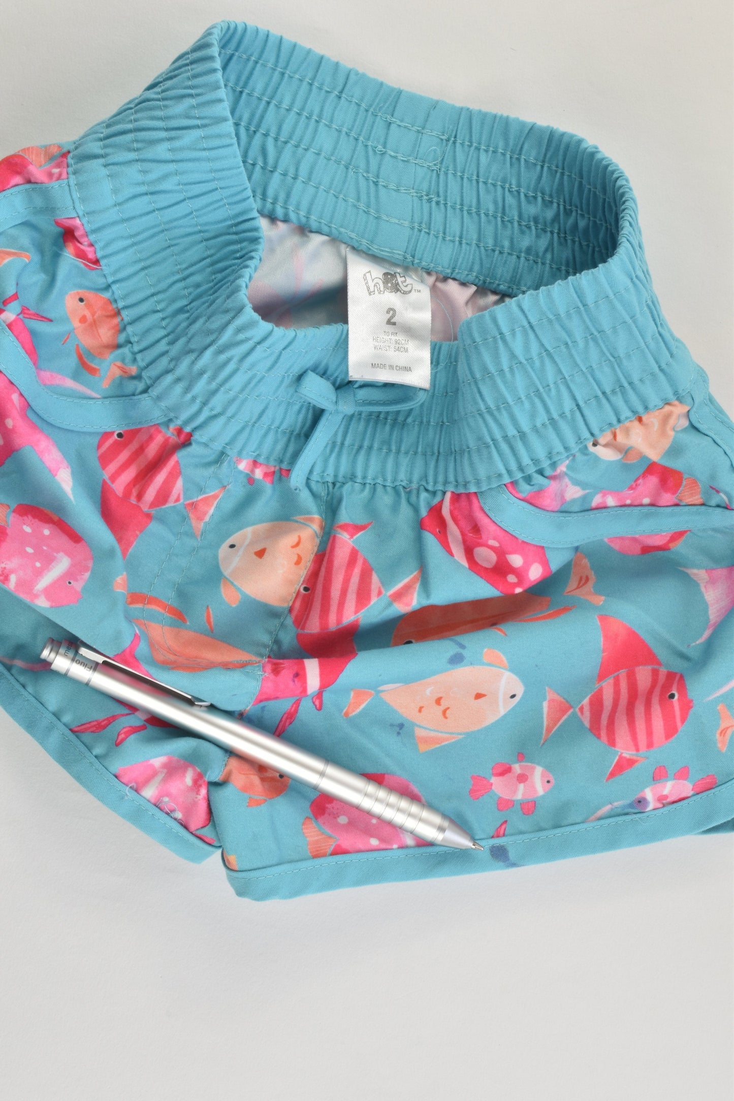 H&T Size 2 Fish Board Shorts