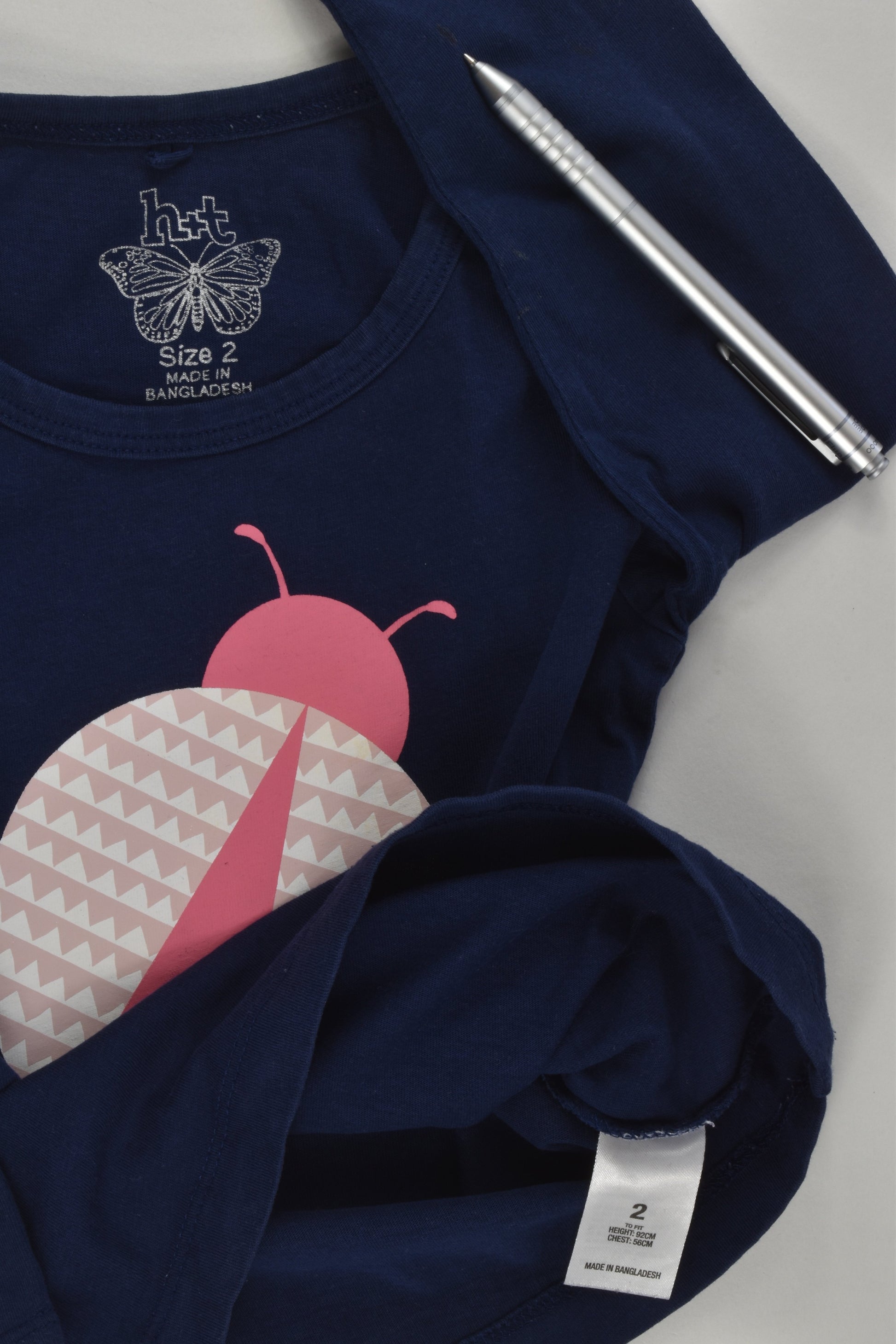 H&T Size 2 Ladybug Top