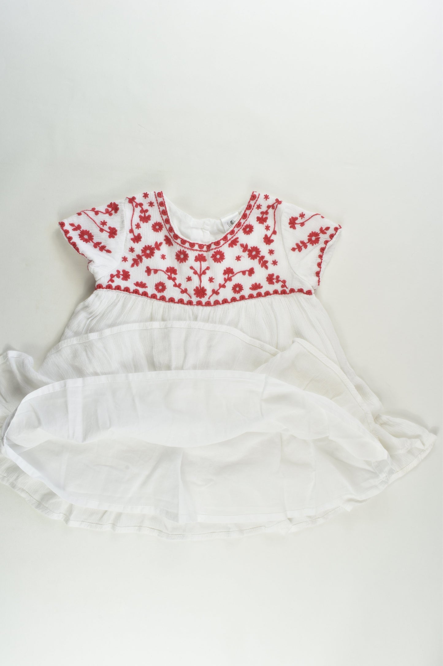 H&T Size 2 Lined Embroidery Dress