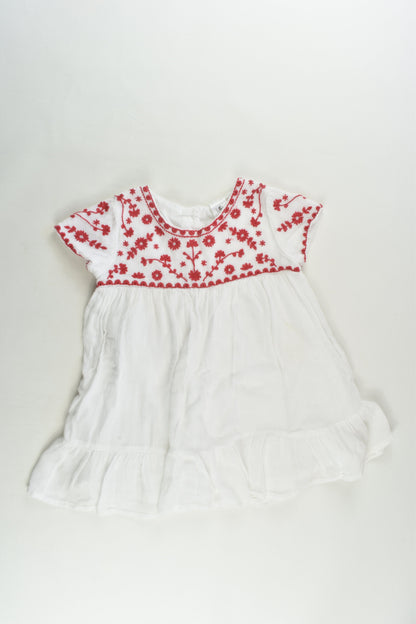 H&T Size 2 Lined Embroidery Dress