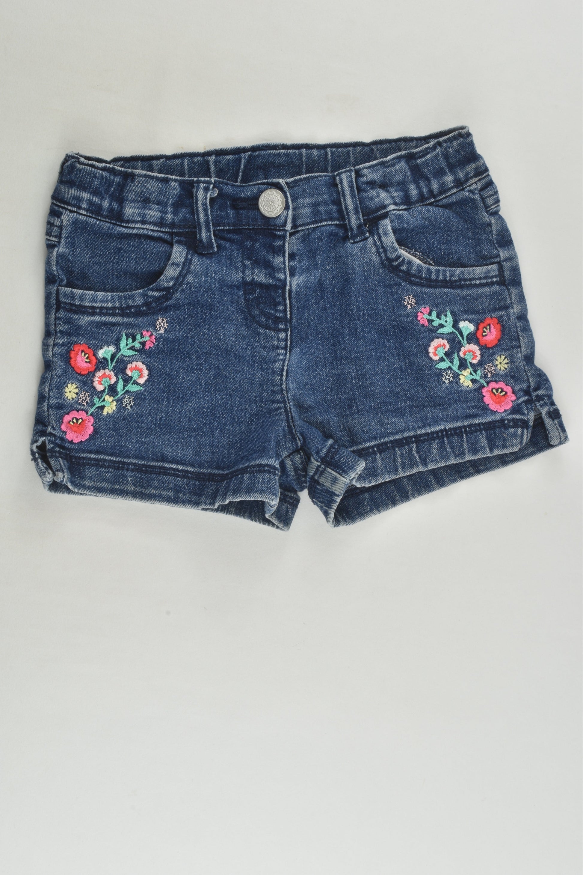 H&T Size 4 Embroidery Denim Shorts