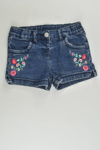 H&T Size 4 Embroidery Denim Shorts