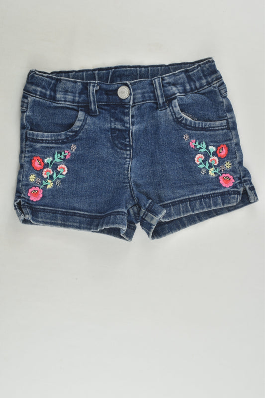 H&T Size 4 Embroidery Denim Shorts