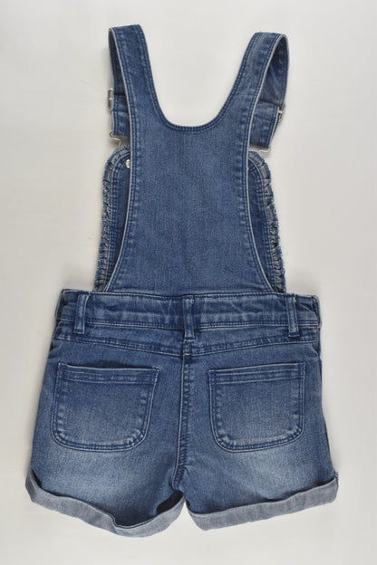 H&T Size 4 Stretchy Short Denim Overalls