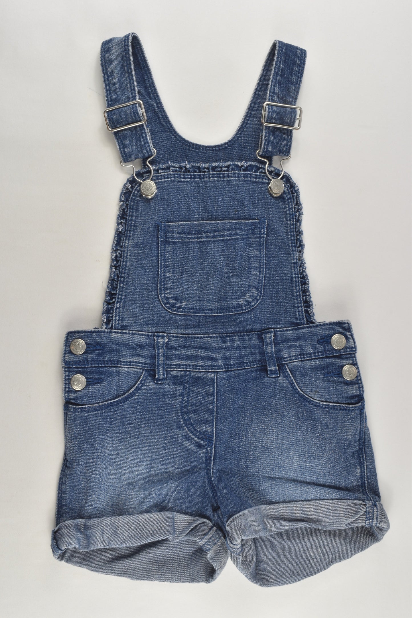 H&T Size 4 Stretchy Short Denim Overalls
