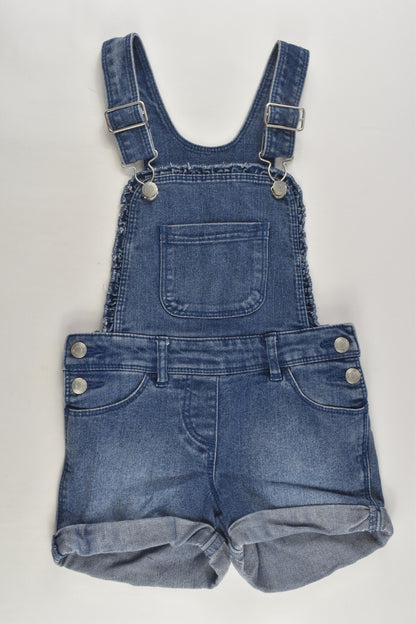 H&T Size 4 Stretchy Short Denim Overalls