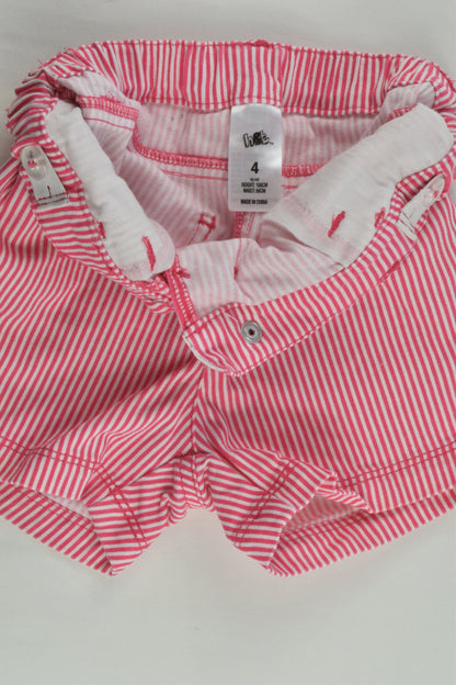 H&T Size 4 Stretchy Striped Shorts