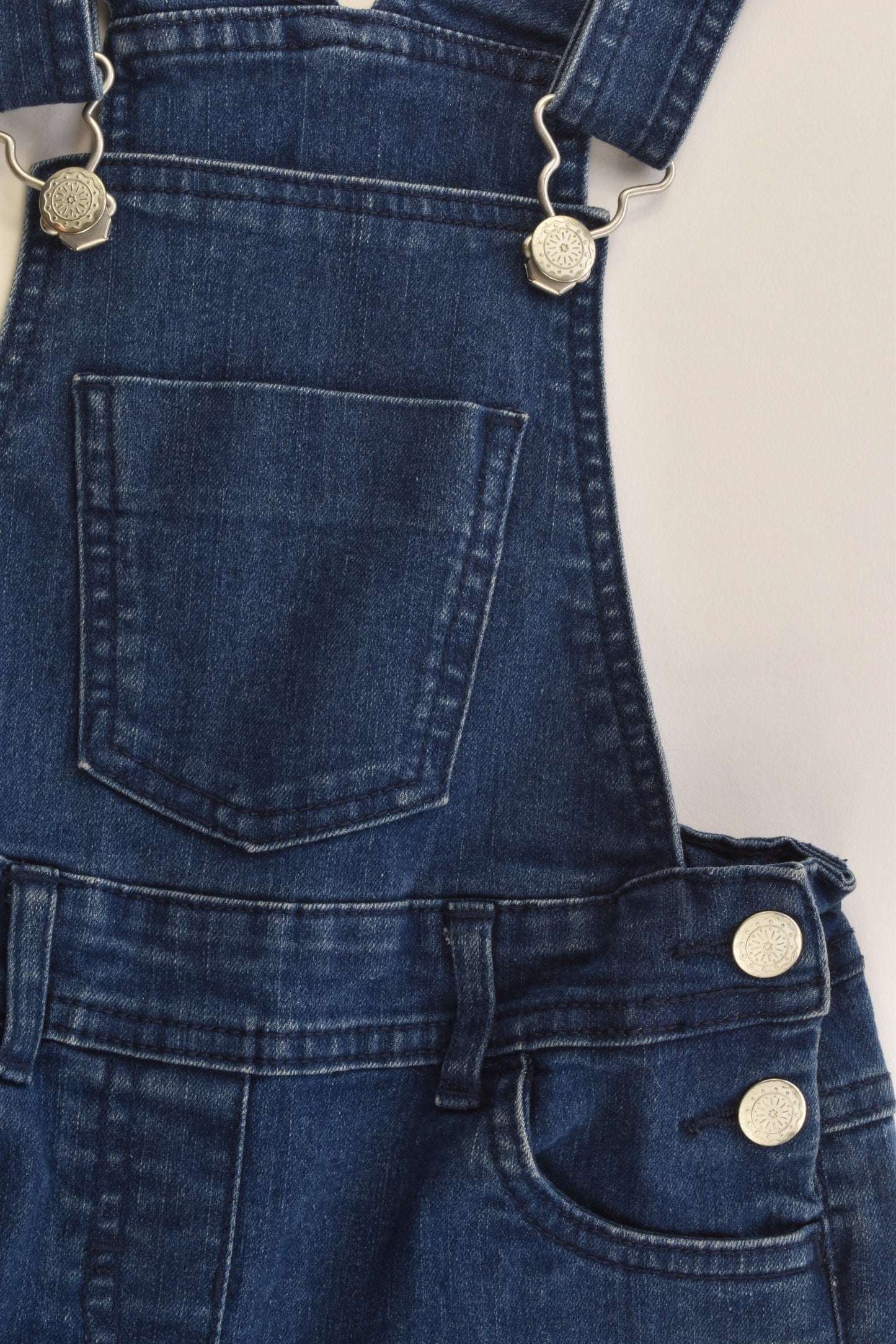H&T Size 6 Stretchy Denim Overalls