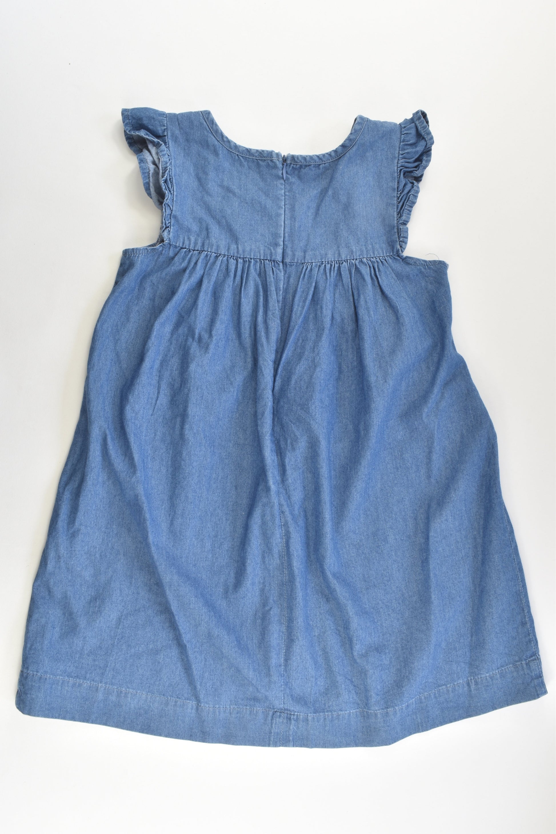 H&T Size 7 Lightweight Denim Dress with Embroidery