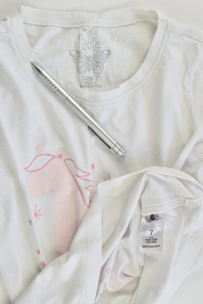H&T Size 7 Unicorn T-shirt