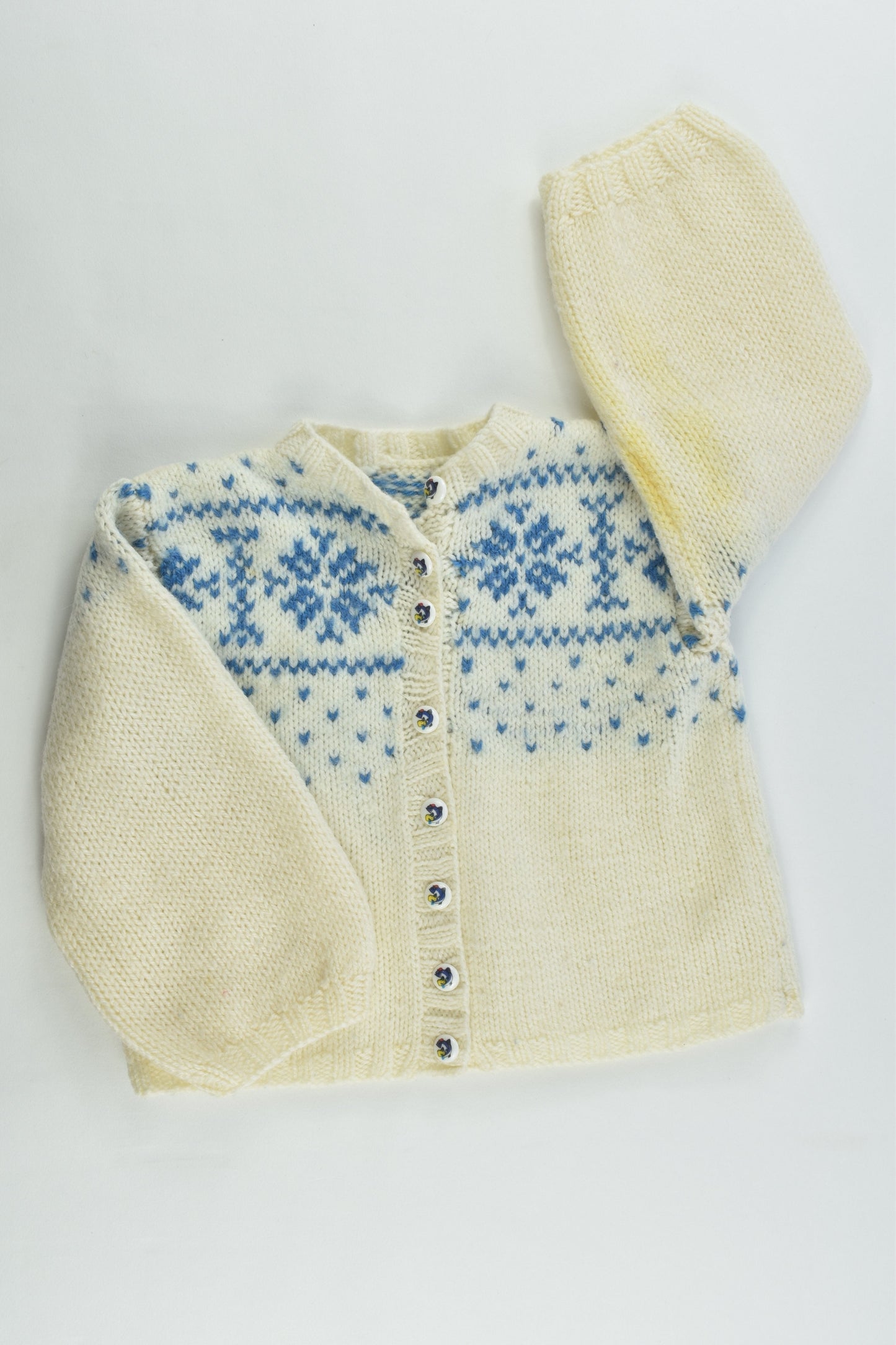 Hand Knitted Size approx 1-2 Cardigan