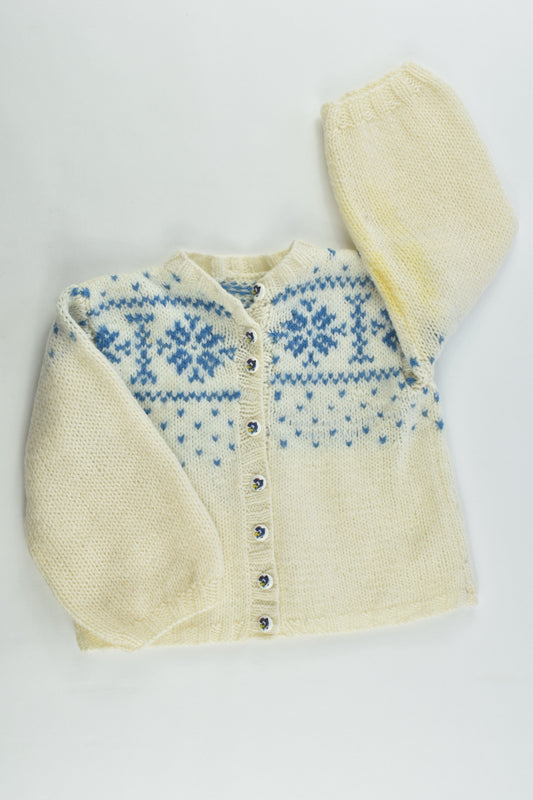 Hand Knitted Size approx 1-2 Cardigan
