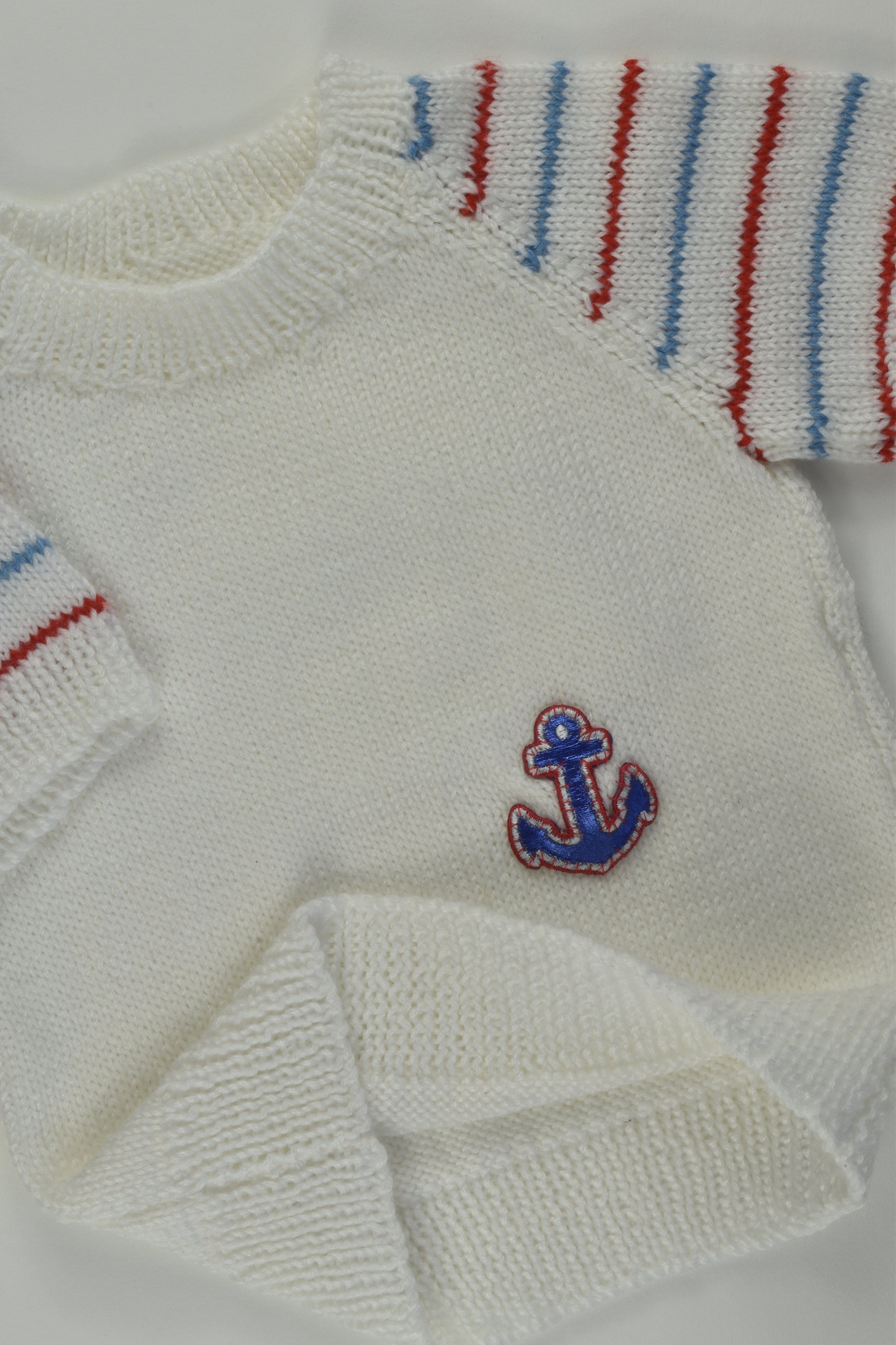 Handmade Size 0 Nautical Knit Jumper