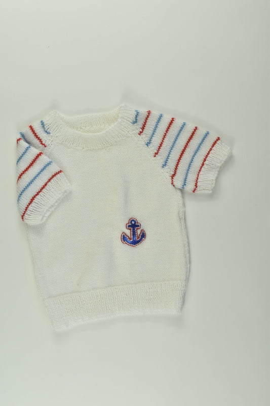 Handmade Size 0 Nautical Knit Jumper