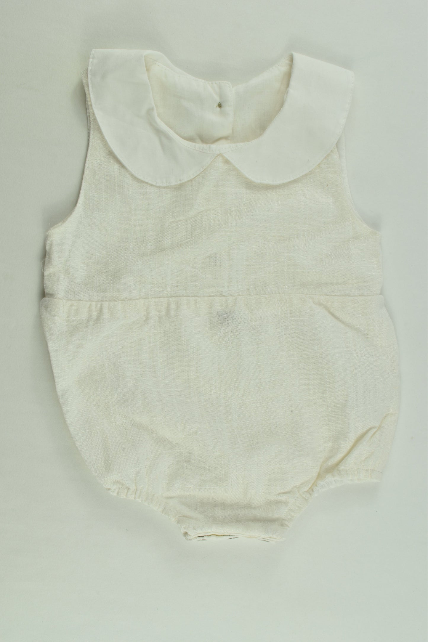 Handmade Size 00 Linen-feel Lined Romper