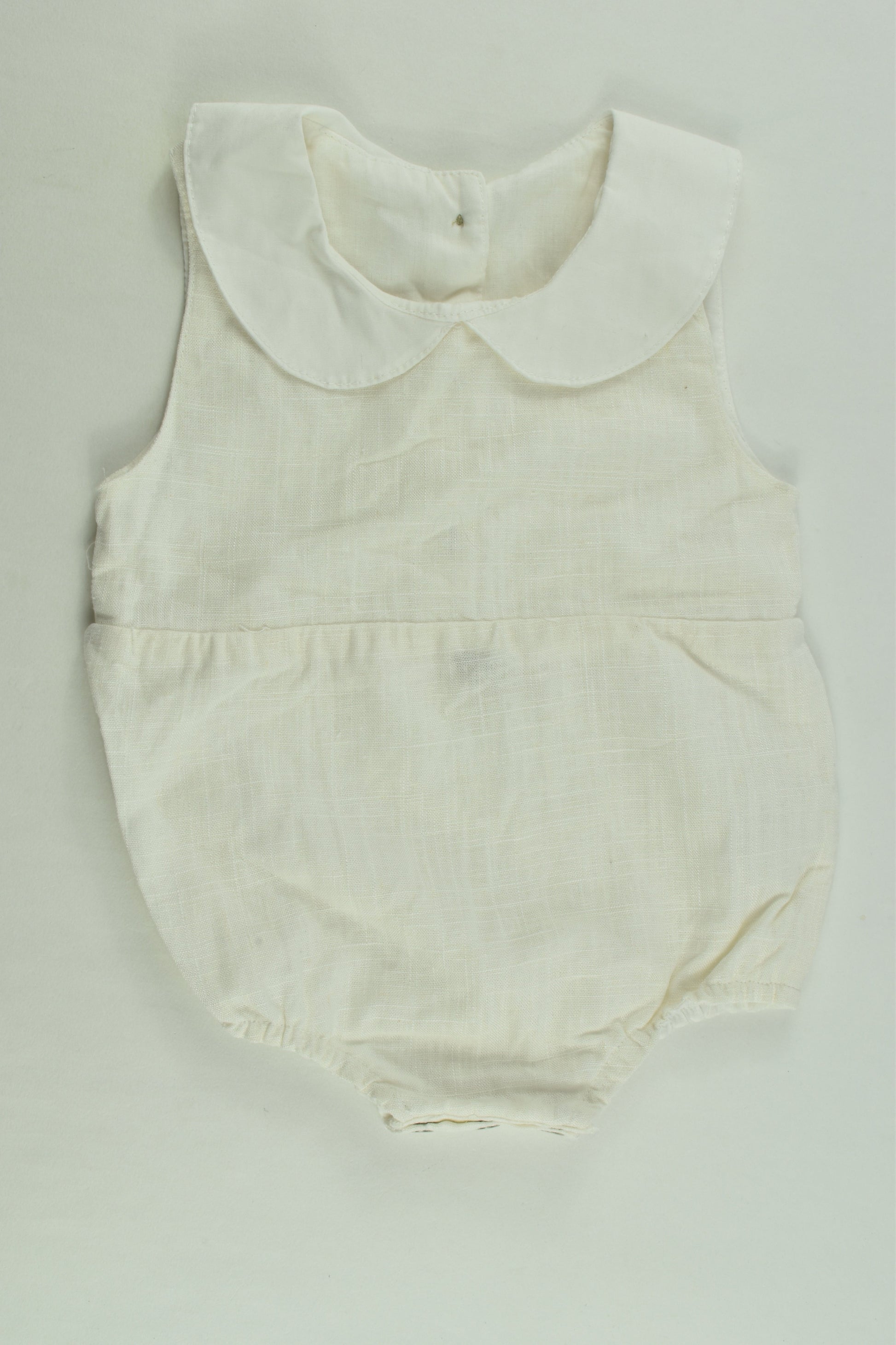 Handmade Size 00 Linen-feel Lined Romper