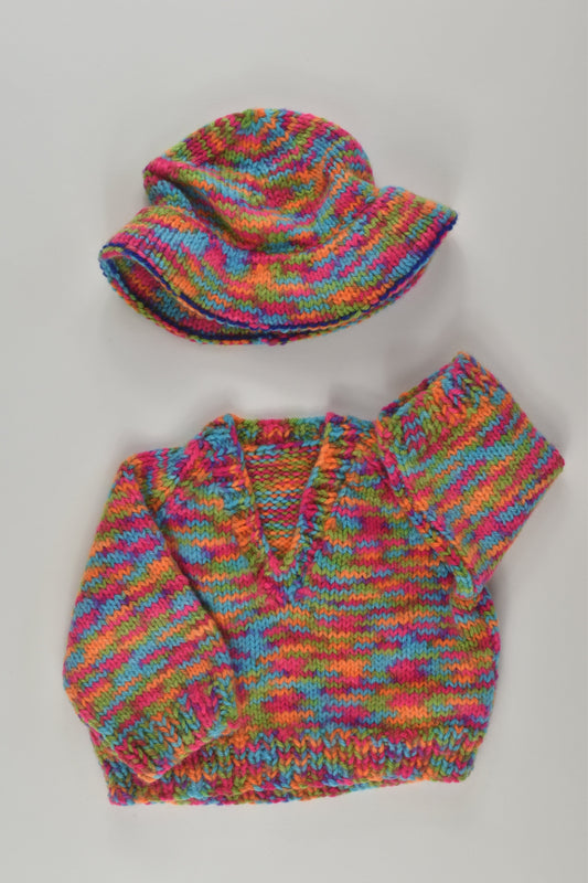 Handmade Size 0000 Knit Jumper and Hat