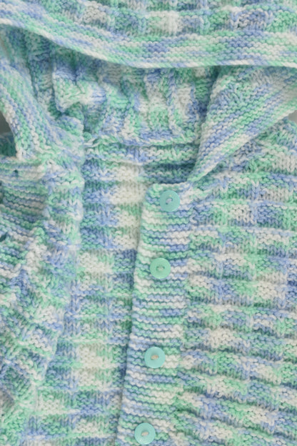 Handmade Size 1-2 Knitted Hooded Cardigan