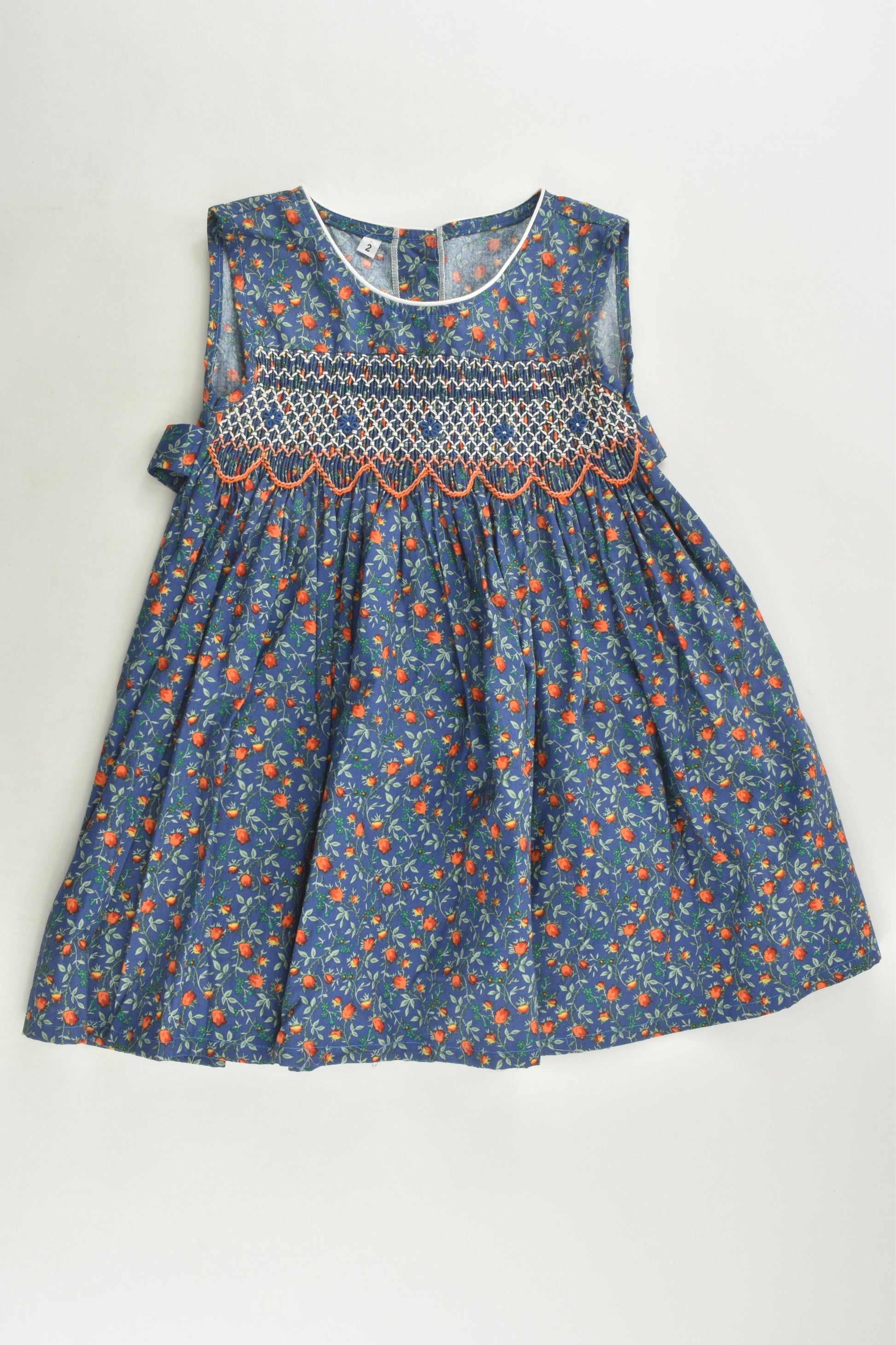 Handmade Size 2 Floral Smocked Dress