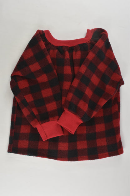 Handmade Size 3 Train Buttons Fleece Jumper