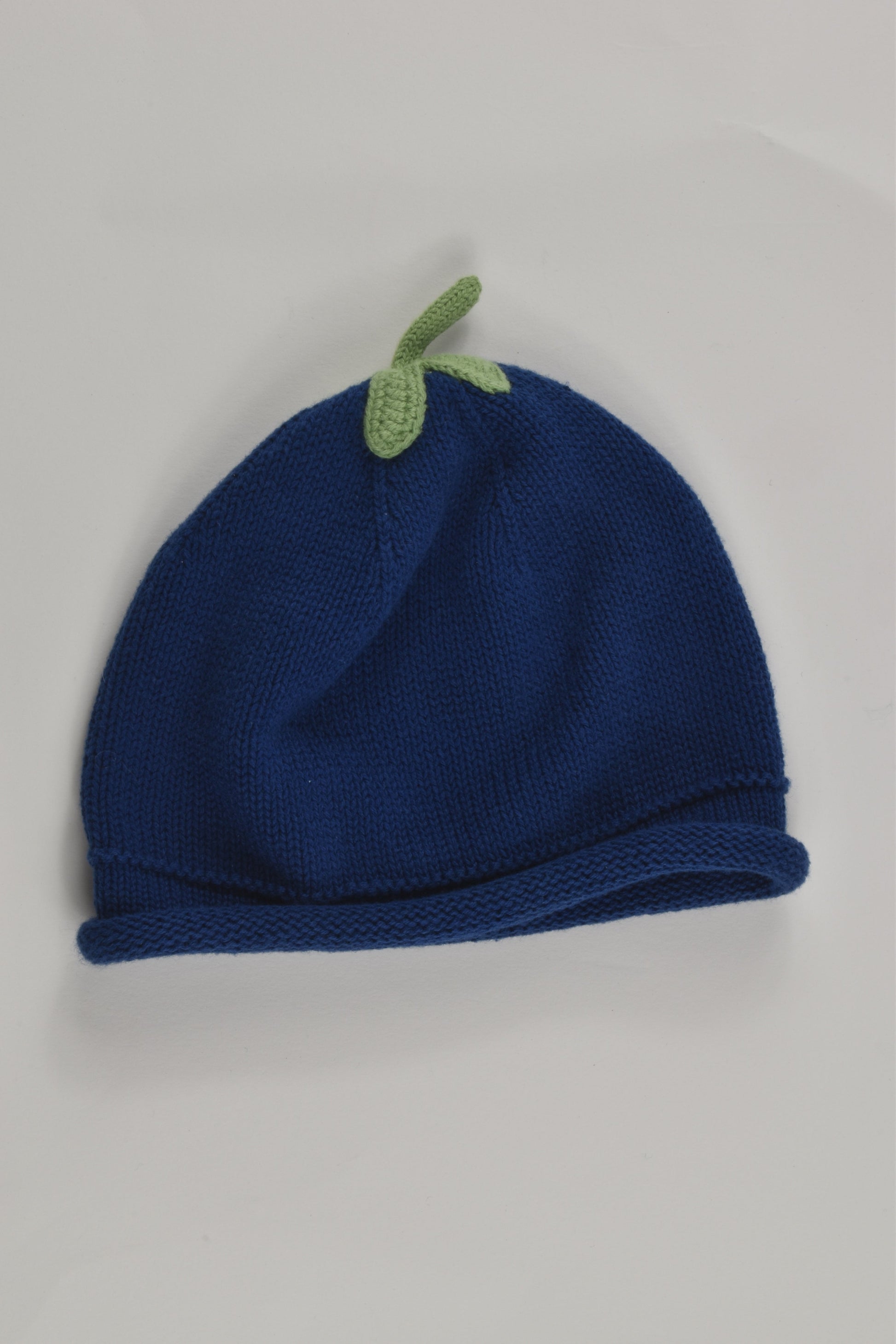 Handmade Size approx 0-12 months Knit Blueberry Beanie