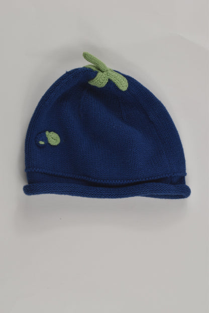 Handmade Size approx 0-12 months Knit Blueberry Beanie