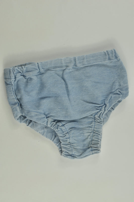 Handmade Size approx 0 Denim Nappy Cover