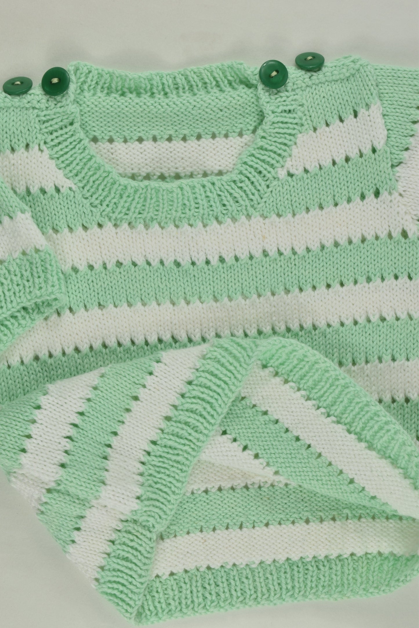 Handmade Size approx 0 Knit Cotton Top