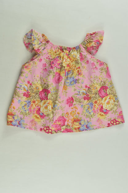 Handmade Size approx 00 Floral Blouse